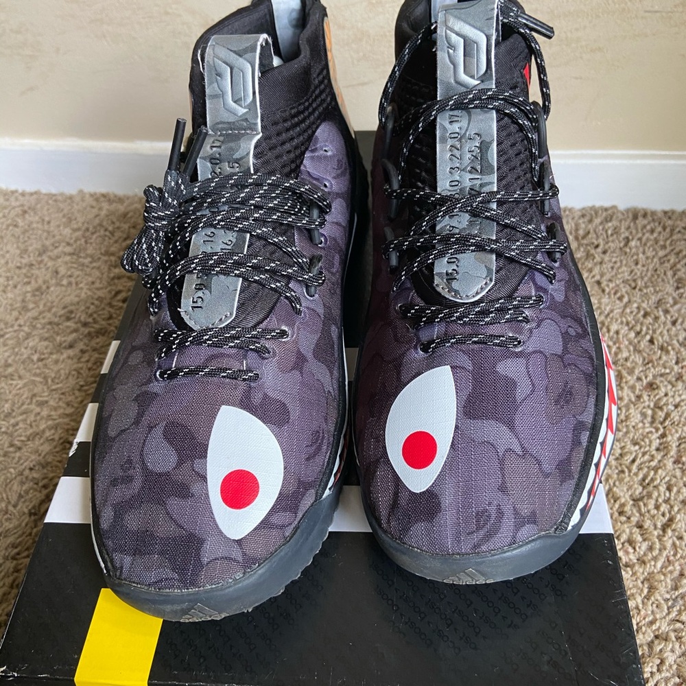 😎😎SOLD😎😎Adidas DAME 4 BAPE Black Camo - Picture 6 of 16
